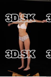 Whole body modeling t pose of Myrtle in underwear 0002